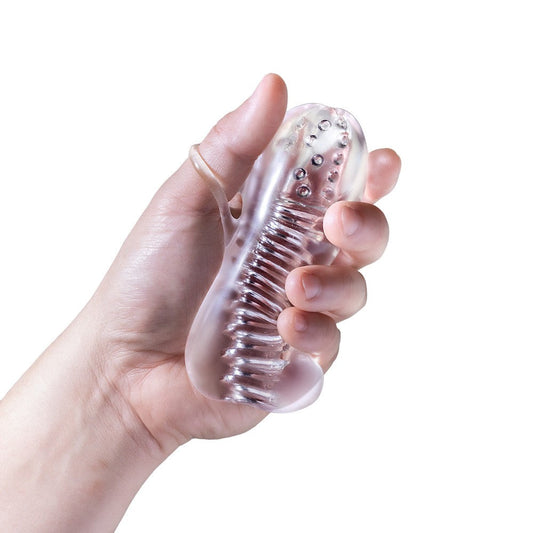 Squeezy Masturbador Transparente Texturizado