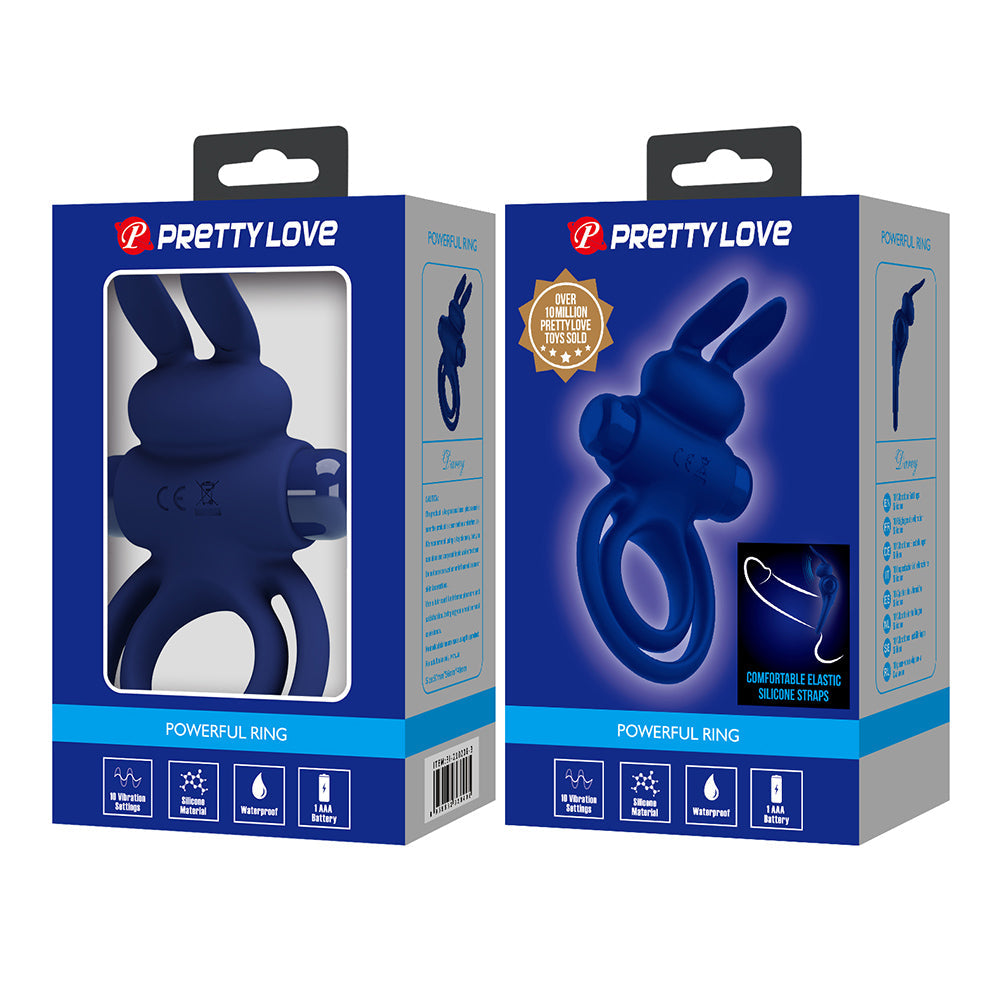 Darey Anillo Conejito Vibrador Doble - Azul