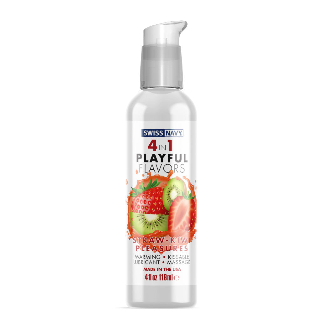 4 en 1 Gel Cálido Comestible Frutilla Kiwi 118 ml