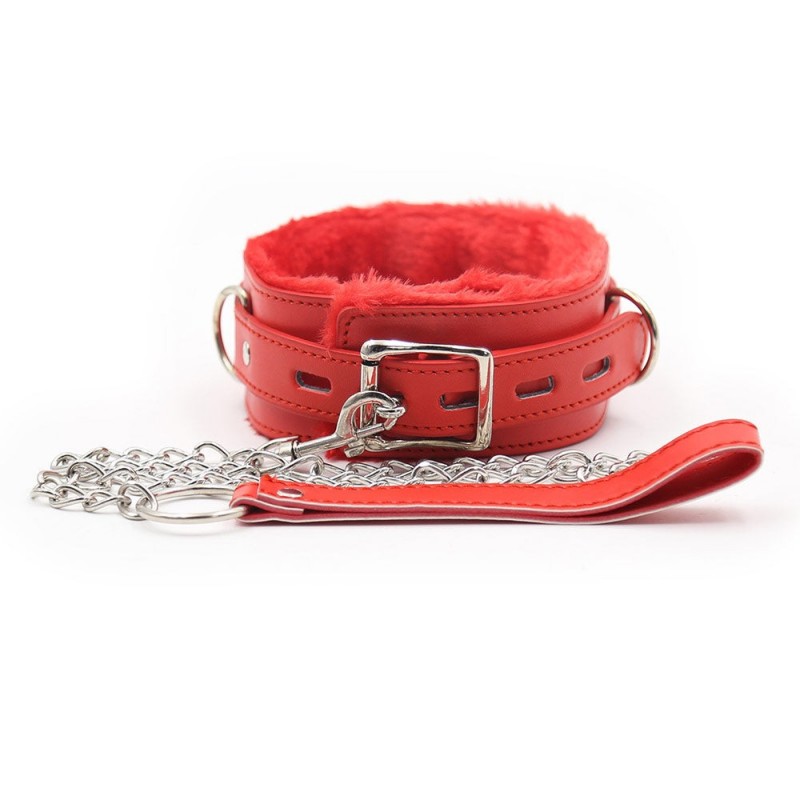 Collar Felpa con Cadena SENS Rojo