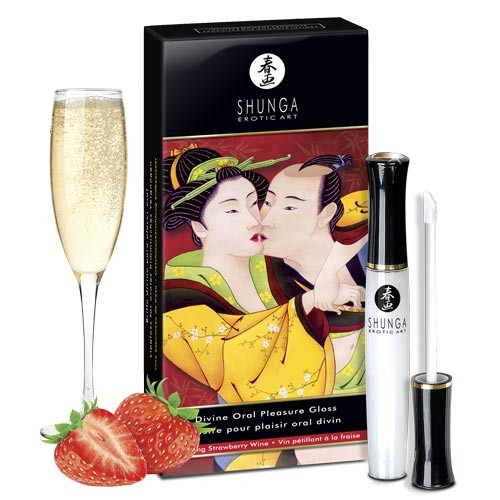 Brillo Labial Divino Placer Oral Shunga - Frutillas y Champaña