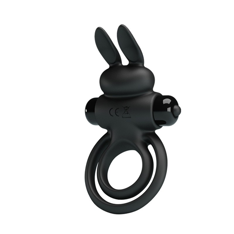 Anillo Conejito Vibrador Doble Negro