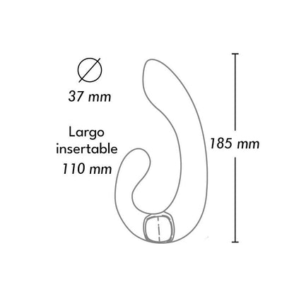 MIYO Vibrador Doble de Punto G y Clítoris - Negro