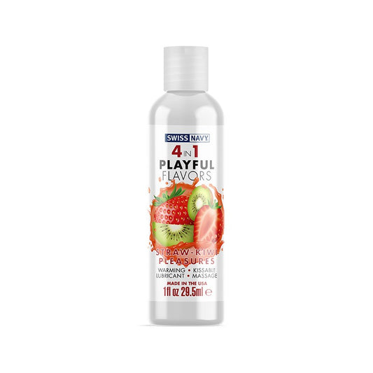 4 en 1 Gel Cálido Comestible Frutilla Kiwi