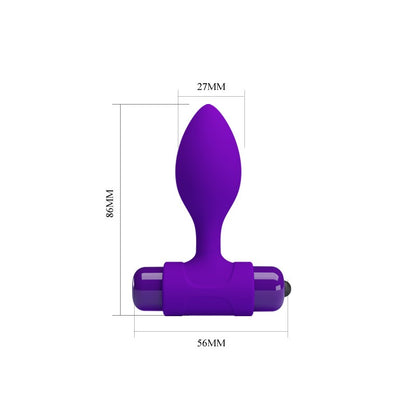 Vibra Butt Plug Anal con Vibración - Morado