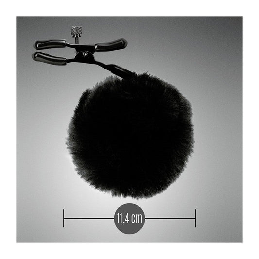 Noir Pinzas Pom Pom Ajustables