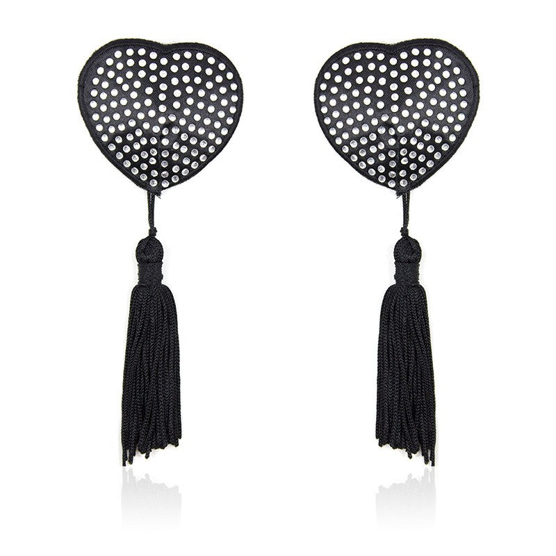 Diamond Heart Pezoneras con Borlas