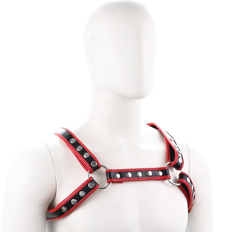 Bulldog Arnés de Pecho con Broches - Rojo