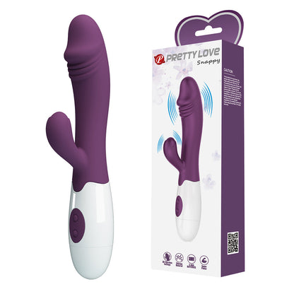 Snappy Vibrador de Doble Estimulación - Burdeo
