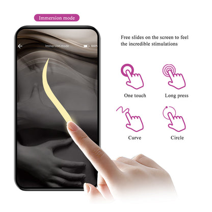 Abner Huevo Vibrador con APP - Morado