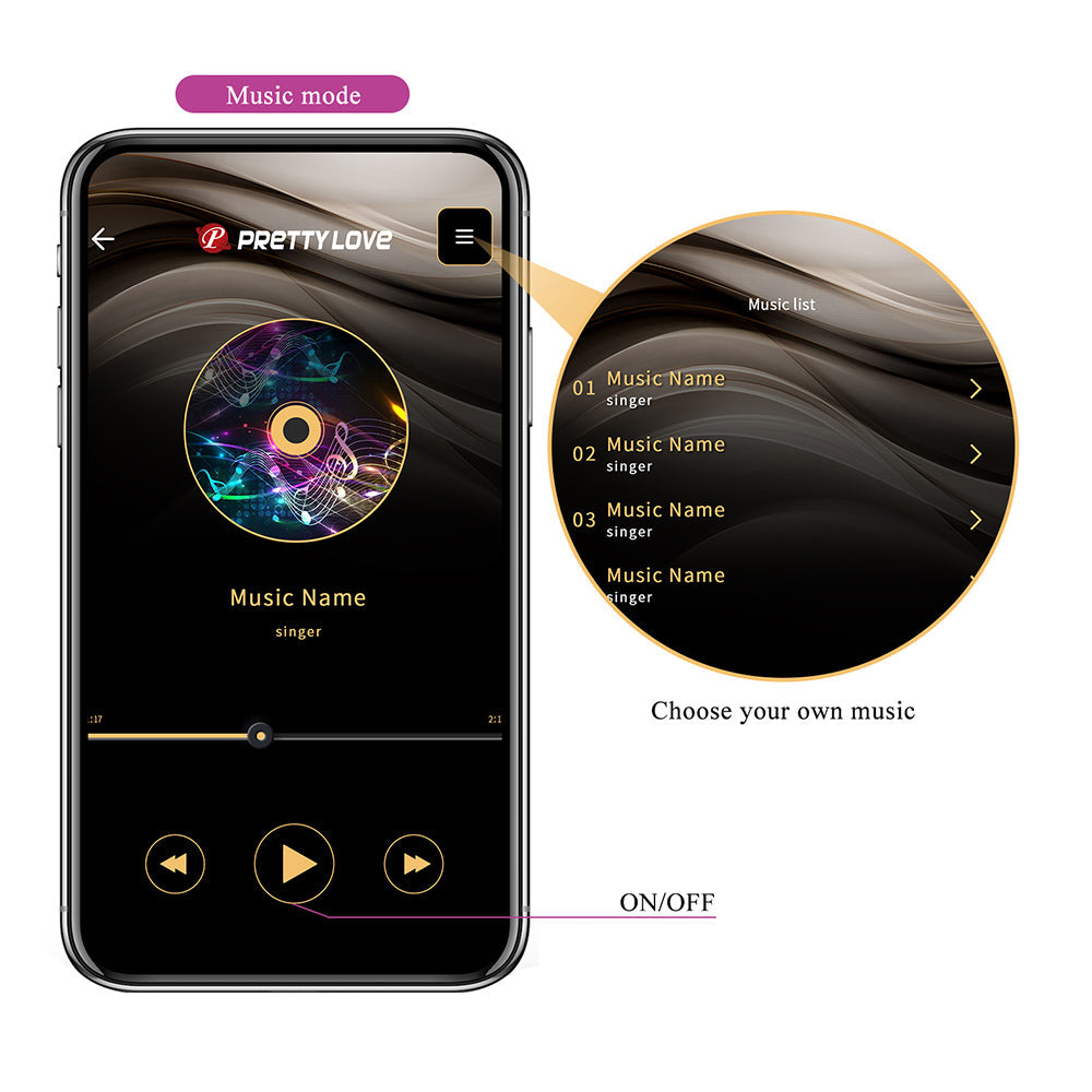 Abner Huevo Vibrador con APP - Morado
