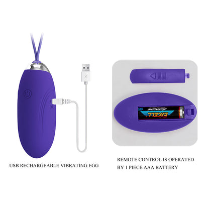 Jenny Huevo Vibrador con Control Remoto - Morado