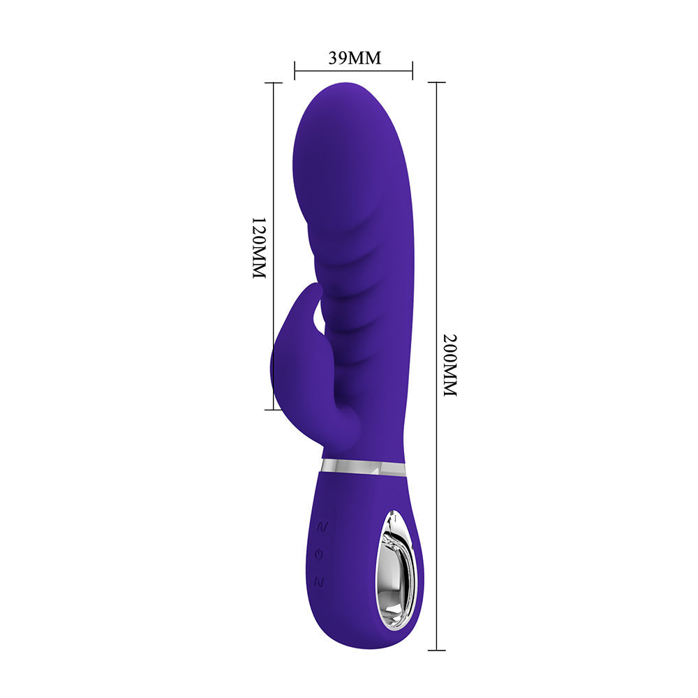 Prescott Vibrador Dual Recargable Silicona Super Soft - Morado