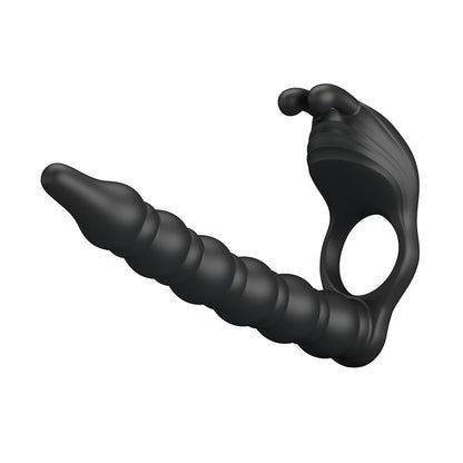 Blackney Anillo Vibrador para Doble Penetración - Negro