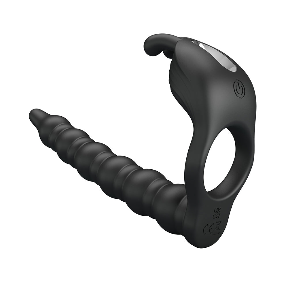 Blackney Anillo Vibrador para Doble Penetración - Negro