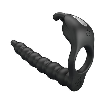 Blackney Anillo Vibrador para Doble Penetración - Negro