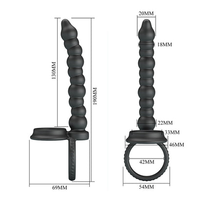 Dillion Anillo con Dildo para Doble Penetración