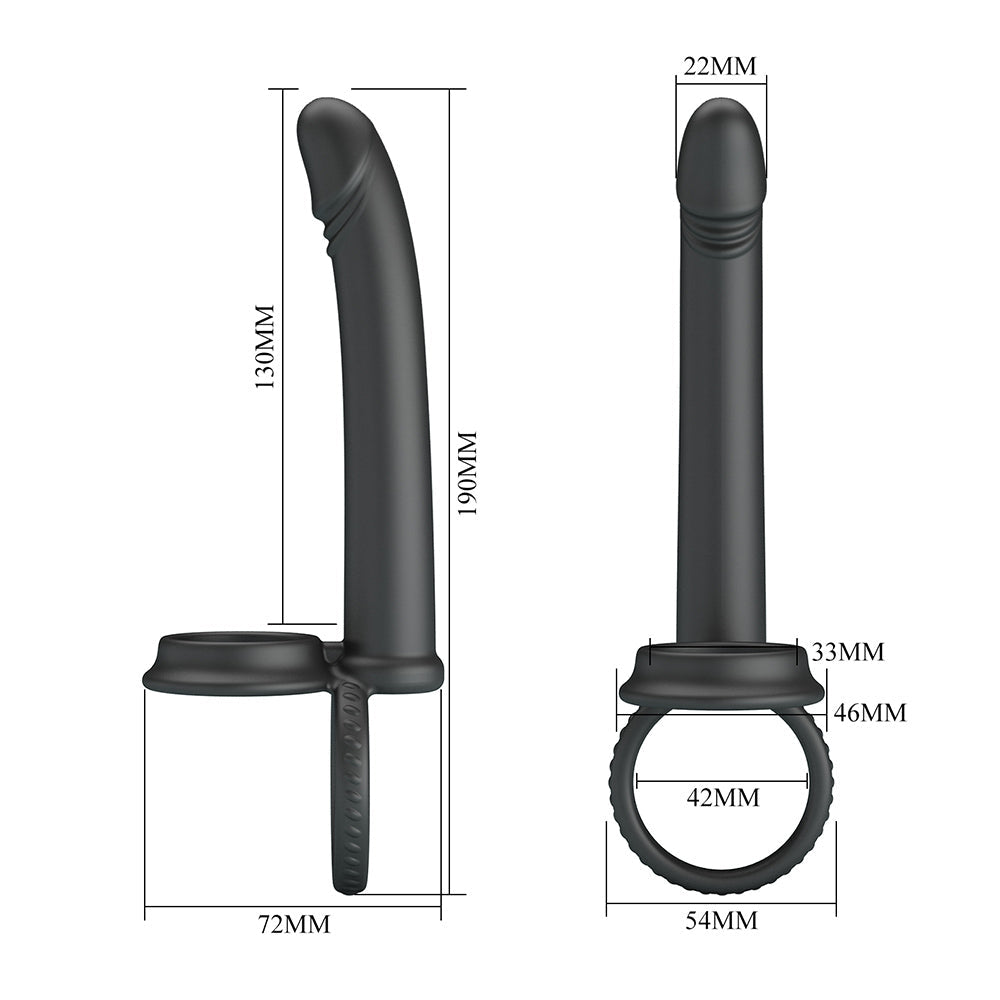 Moses Anillo con Dildo para Doble Penetración