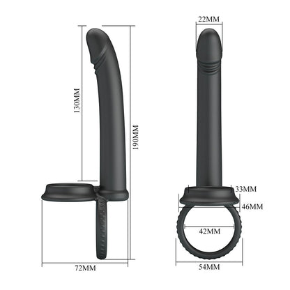 Moses Anillo con Dildo para Doble Penetración
