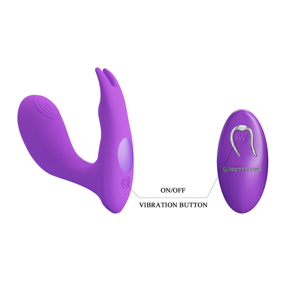 Idabelle Vibrador Dual con Control Remoto - Morado