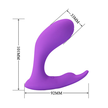 Idabelle Vibrador Dual con Control Remoto - Morado