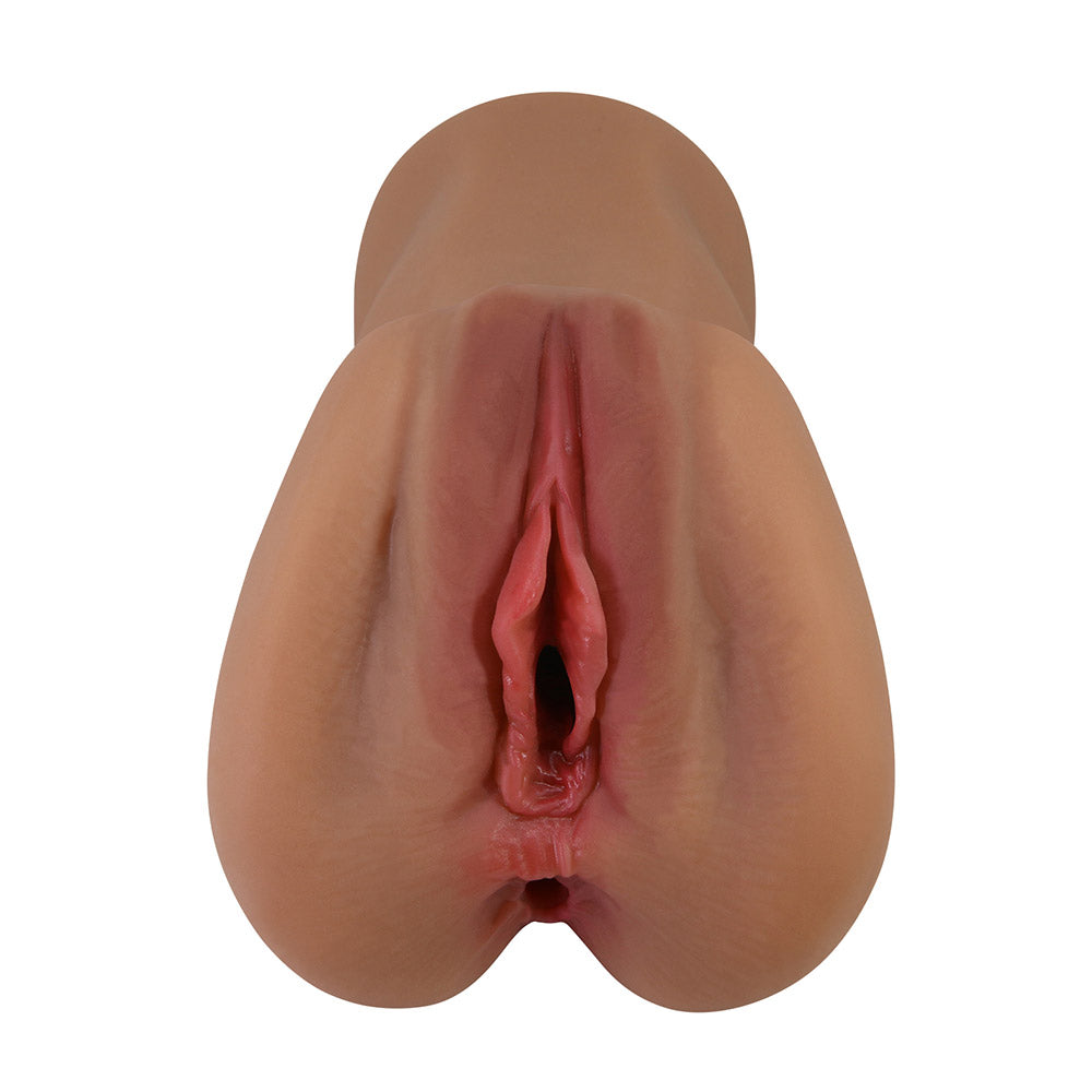 Caroline Masturbador Realista Vagina y Ano - Chocolate