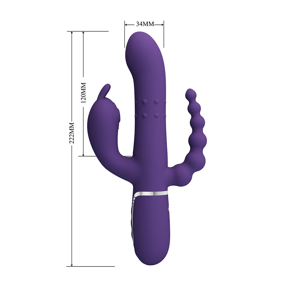 Cammy Vibrador Triple 4 en 1 Recargable