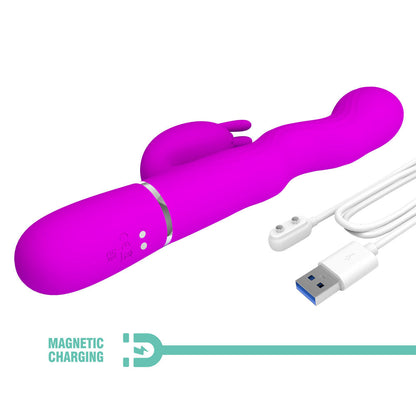 Laursen Vibrador Dual con Movimiento - Fucsia