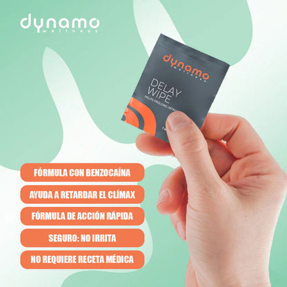 Dynamo Delay Wipe Toallita Retardante - Pack 6 unidades