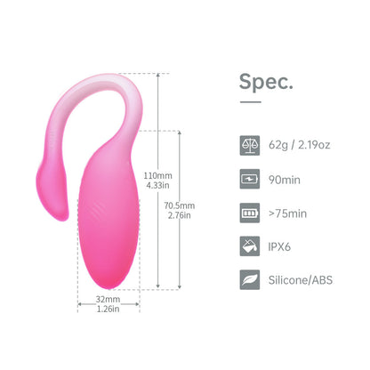 Magic Flamingo Max Vibrador Interactivo con APP - Rosado