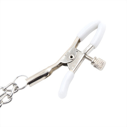 Pinzas Para Pezones Doble Cadena SENS Blanco