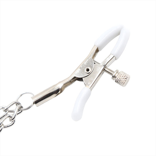 Pinzas Para Pezones Doble Cadena SENS Blanco