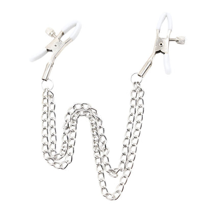 Pinzas Para Pezones Doble Cadena SENS Blanco