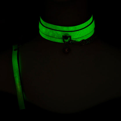 Collar Fluorescente con Cadena SENS Verde Neón
