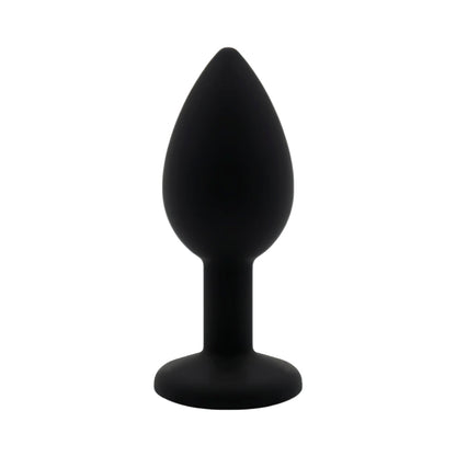 Plug Anal Negro con Joya Verde