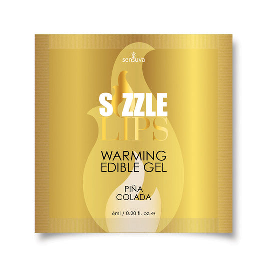 Sizzle Lips Gel Comestible Efecto Calor - Piña Colada Sachet