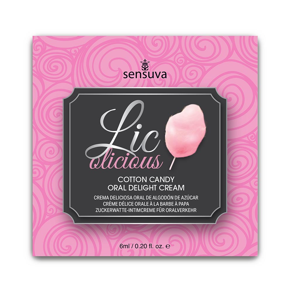 Licolicious Crema Comestible Para el Sexo Oral - Algodón de Azúcar Sachet